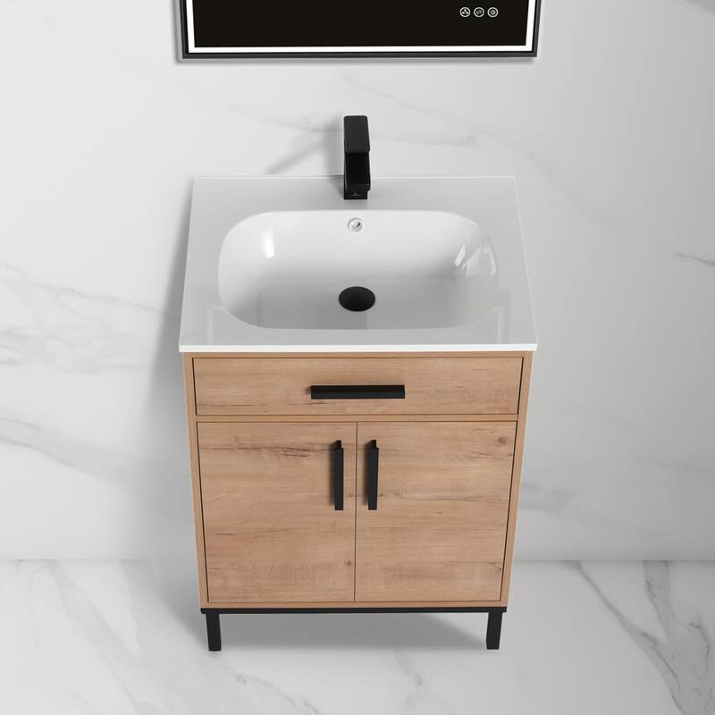 Blossom 24-Inch Freestanding Bathroom Vanity with SMC Sink