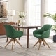 preview thumbnail 81 of 89, Art Leon Classical Swivel Office Accent Chair with Wood Legs