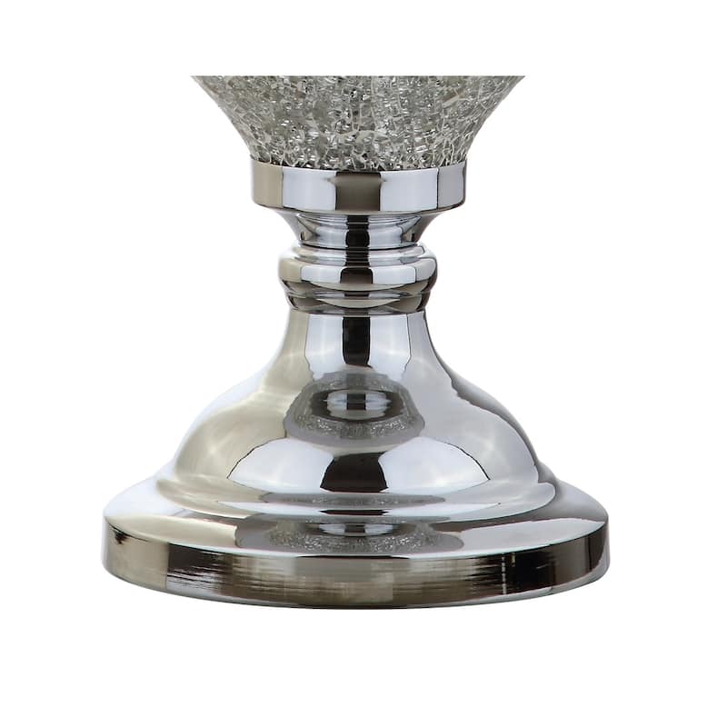 Juliette 27" Mirrored LED Table Lamp, Silver/Chrome by JONATHAN Y