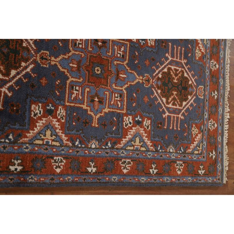 Geometric Kazak Oriental Area Rug Hand-knotted Wool Carpet - 3'0"x 5'0"