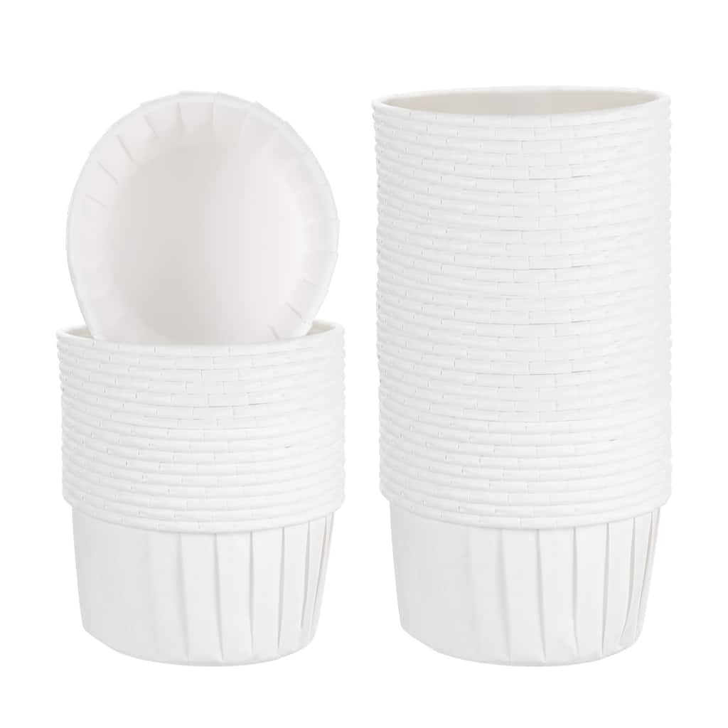50Pcs Mini Cupcake Liners for Baking Cupcake - White