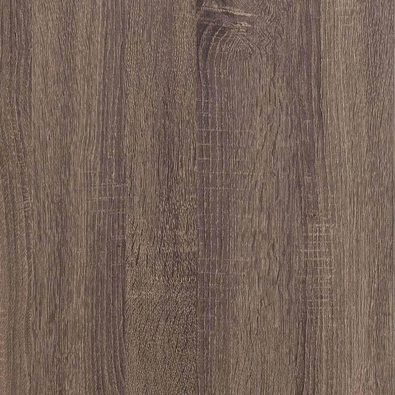 Queen Panel Bed with Slatted Headboard in Barrel Oak Finish