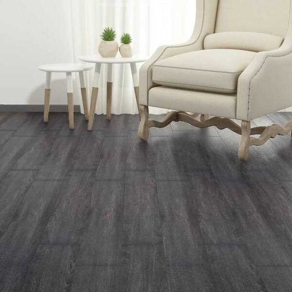 Shop Black Friday Deals On Vidaxl Self Adhesive Pvc Flooring Planks 54 Ft 0 08 Black And White Overstock 27316177