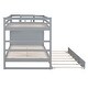 preview thumbnail 12 of 43, Simple Full over Full Bunk Bed With Trundle And Staircase,Storage Drawers