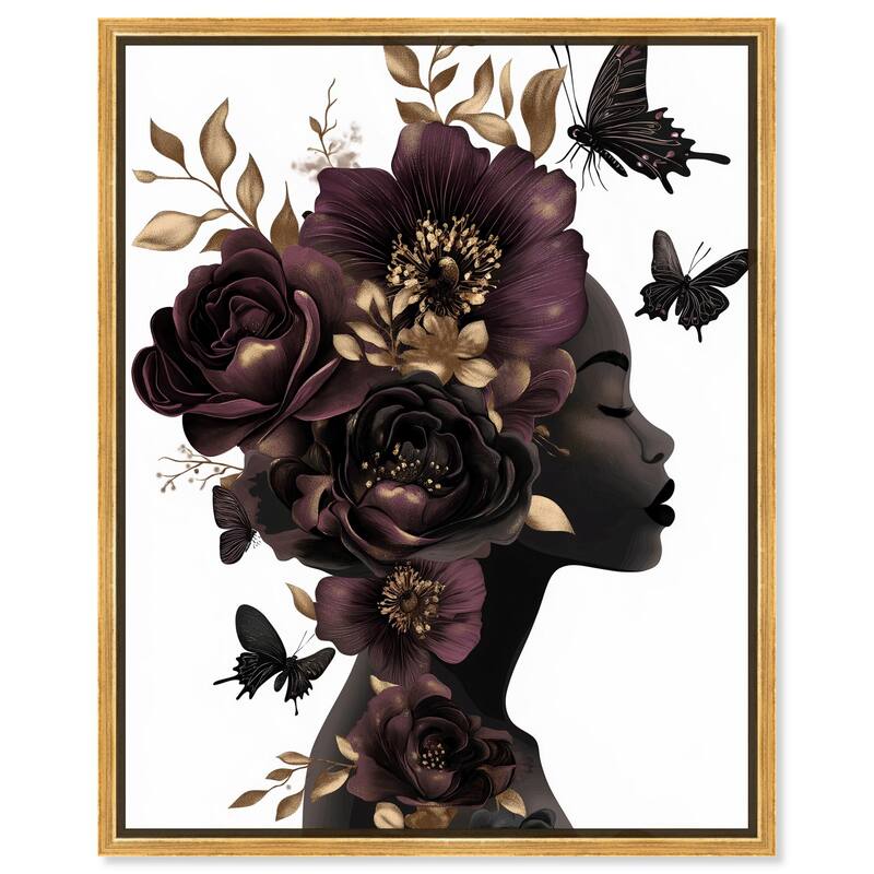 In Her Thoughts II Canvas by Art Remedy - 20" x 24" - Gold
