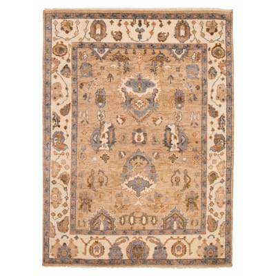 ECARPETGALLERY Hand-knotted Jules Serapi Tan Wool Rug - 7'9 x 10'2