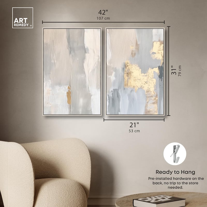 Gilded Driftwood I Canvas Set of 2 by Art Remedy