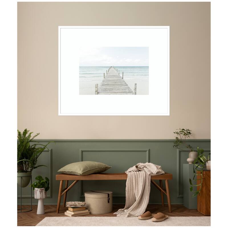 Kate and Laurel Beach 5s by Amy Peterson Framed Wall Art Print