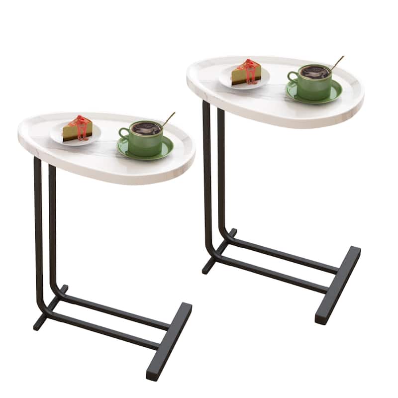 2-pieces C-Shaped Side Tabl Sofa Tables