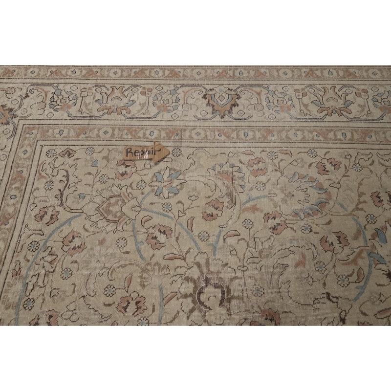 Floral Tabriz Persian Area Rug Traditional Handmade Wool Carpet - 8'0"x 10'7"