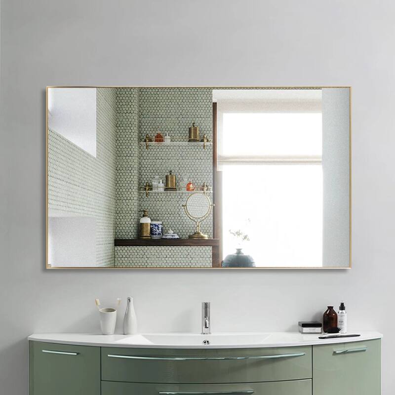 Modern Aluminum Alloy Thin Framed Full Length Floor Mirror