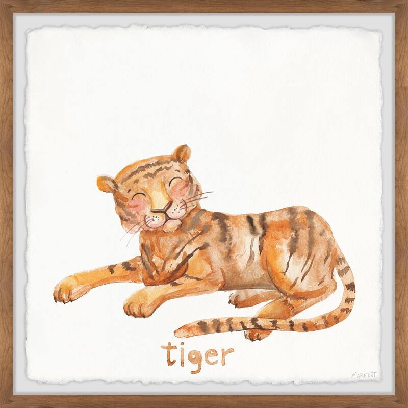 Hello Little Tiger Framed Wall Art, Elegant Home Touch - Sophisticated Artwork for Refined Décor