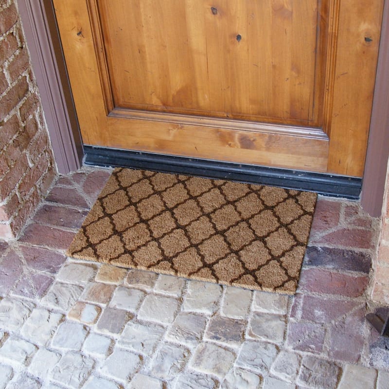 Rubber-Cal "The Moroccan" Coir Mats - 18" x 30" - Brown or Green