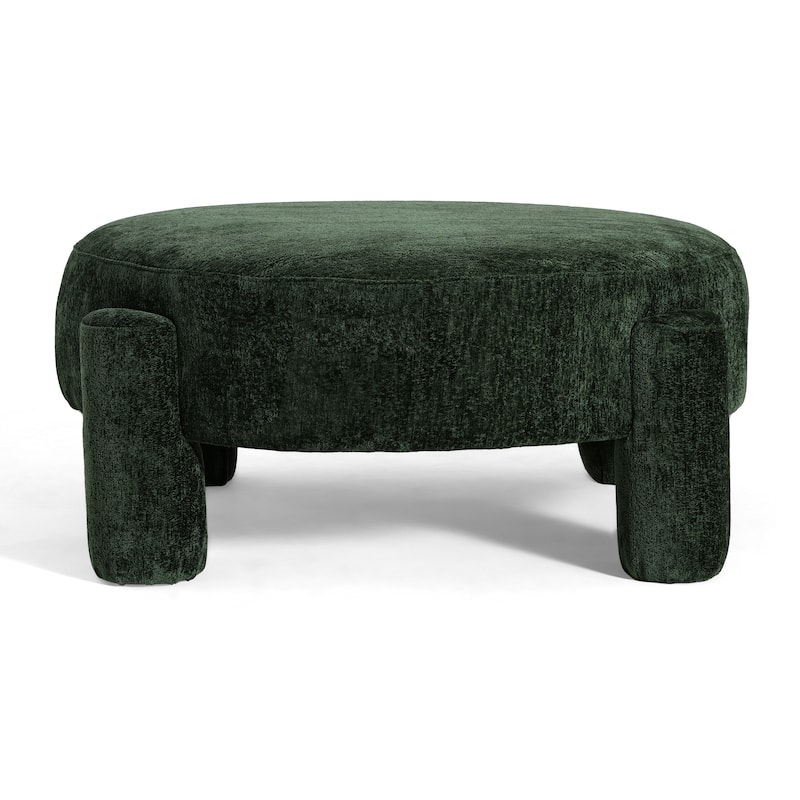 Christopher Knight Home - Aster Modern Fully Upholstered Round Large Ottoman with Wide Seat