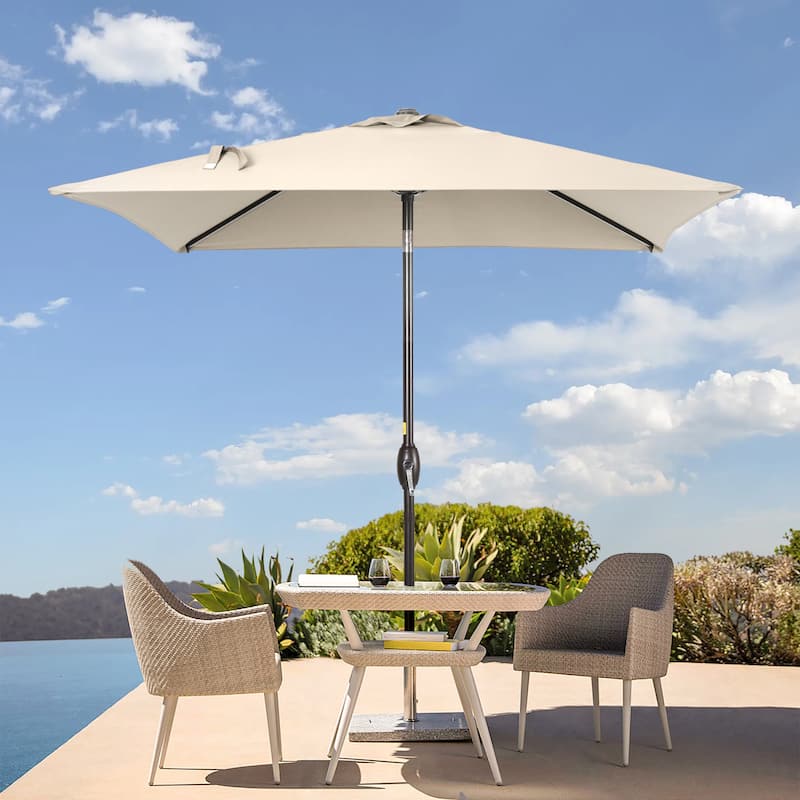 BONOSUKI 6.5x6.5Ft Patio Market Umbrella Weather-Resistant Frame