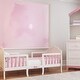 preview thumbnail 2 of 5, Evolur JPMA & Greenguard Gold Certified Barbie Rose 3-in-1 Portable Toddler Bed in White and Pink - White & Pink