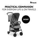 preview thumbnail 2 of 5, hauck Sport T13 Lightweight Compact and Foldable Stroller, Push Chair, Grey - 13.2