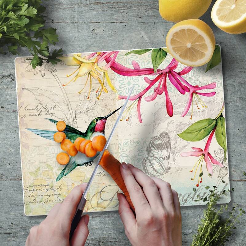 Field Guide 3mm Heat Tolerant Tempered Glass Cutting Board 10” x 8” Manufactured in the USA Dishwasher Safe