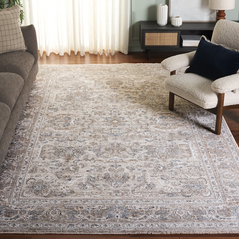 SAFAVIEH Kendal Aritina Traditional Rug - Beige/Ivory Grey - 5'3" x 7'6"