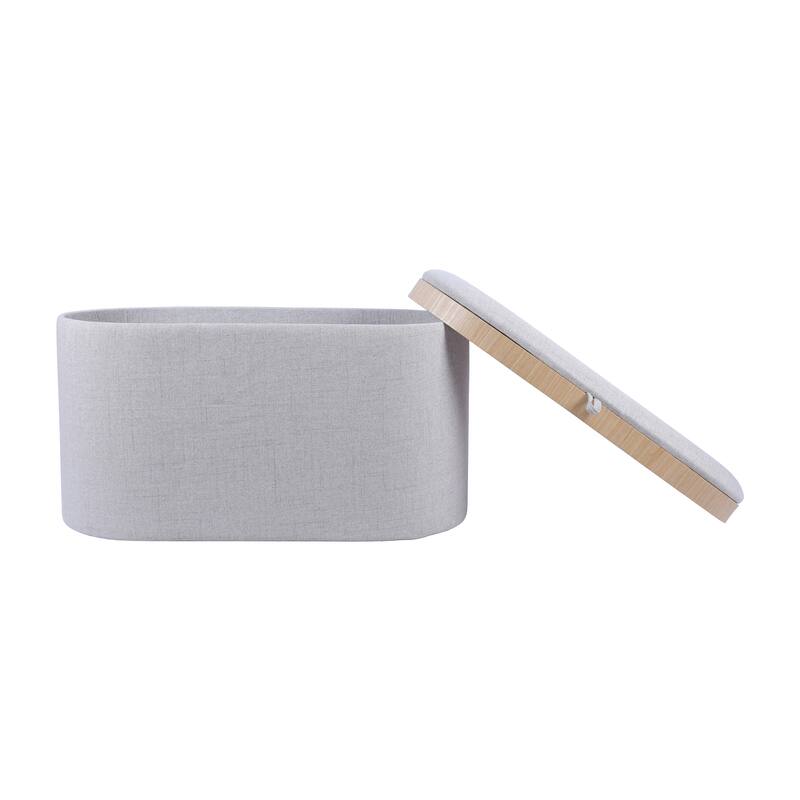 Storage Ottoman Comfortable choice, multiple functions, classic design, and cozy corners with Reversible Wooden Tray Top,