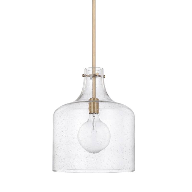 1-Light Clear Glass Pendant