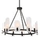 preview thumbnail 4 of 7, Uttermost Ellipse 10 Light Dark Bronze Chandelier - 28"W x 22.5"H x 28"D