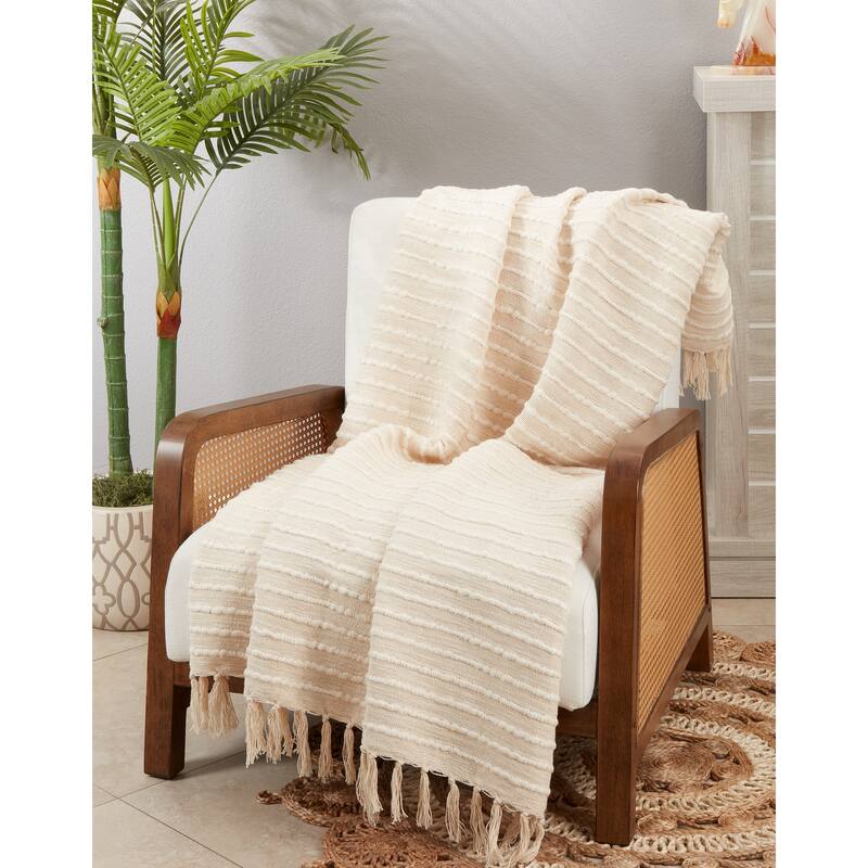 Contemporary Chunky Stripe Throw Blanket