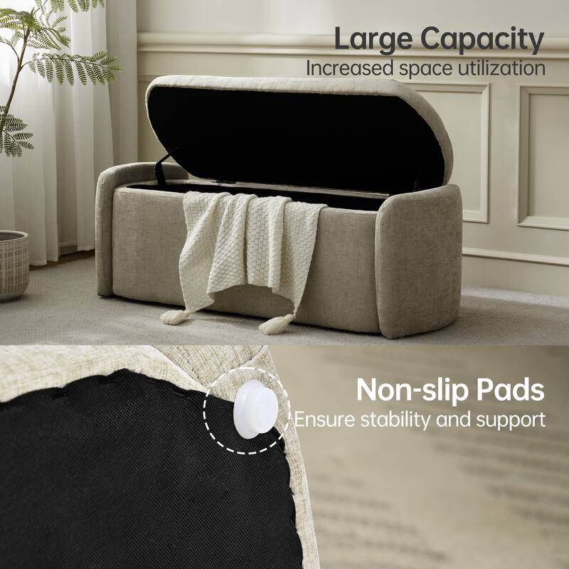 Bedroom Bench Storage Bench with Arms Ottoman entryway bench with storage End of Bed Bench, Entryway Bench