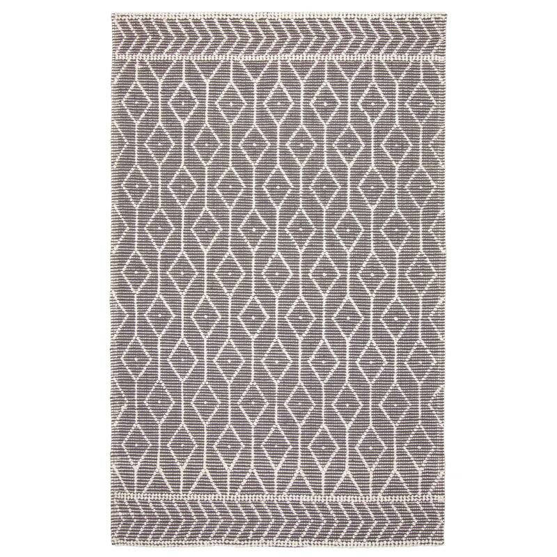 ECARPETGALLERY Braid weave Sienna Dark Grey Wool Rug - 4'11 x 8'0 - Grey - 4'11 x 8'0