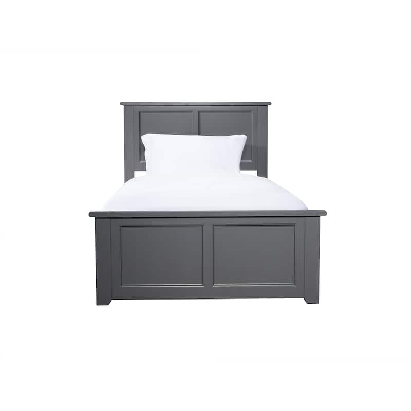 Platform Bed with Footboard & 2 Drawers - Storage Bed Frame - Slatted Support