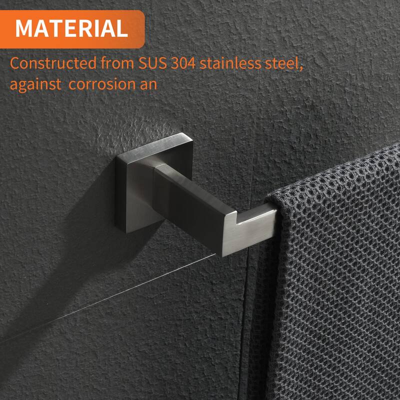 5 Piece Bathroom Hardware Set Wall Mount Bathroom Towel Holder Bar Set Bathroom Fixtures 304 Stainless Steel Bath Accessories
