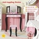 preview thumbnail 40 of 53, Costway Kids Vanity Table & Stool Set with Cute Polka Dot Print - See Details