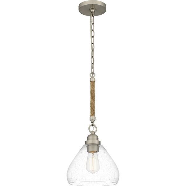 slide 2 of 9, Laughlin 1-Light Brushed Nickel Mini Pendant - Brushed Nickel