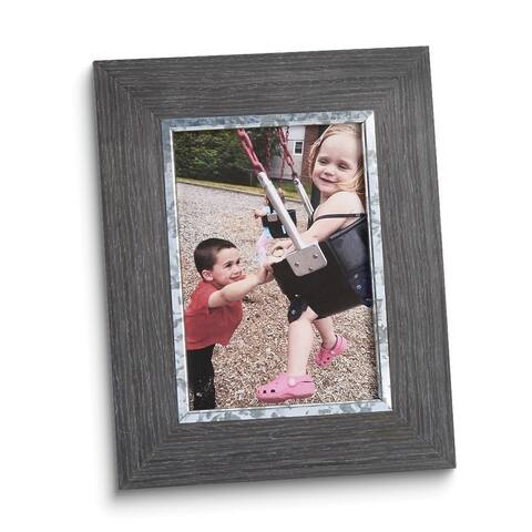 Curata Weathered Grey Wood and Silver-Tone 8 X 10 Frame