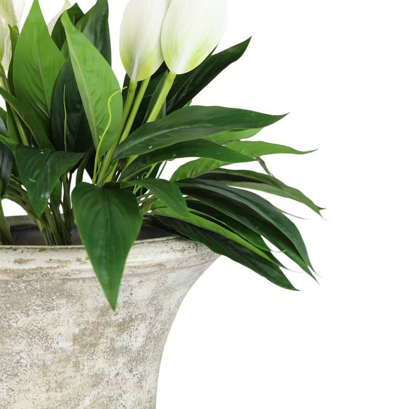 DreamPatio Fiberstone Urn Planter (21 inch H x 15 inch D) - 15"x15"xH21"