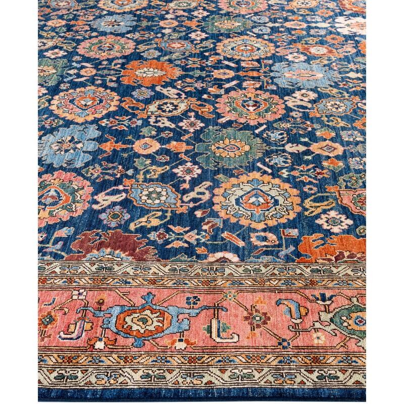 Serapi One-of-a-Kind Hand-Knotted Area Rug - Blue - 9' 1" x 11' 9"