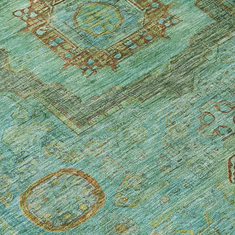Machine Washable Indoor/Outdoor Traditional Chantille Rug
