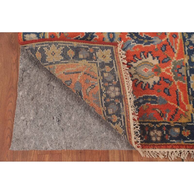 All-Over Floral Heriz-Serapi Oriental Runner Rug Wool Carpet - 2'6"x 7'11"