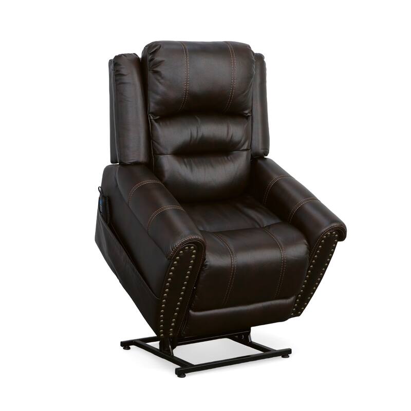 Oscar Molasses Power Lift Recliner with Right-Hand Control & Power Headrest by Flexsteel
