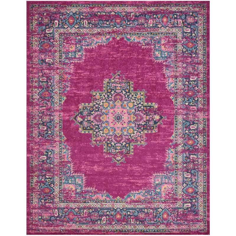Porch & Den Dobbin Vintage Persian Medallion Farmhouse Area Rug