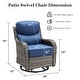 preview thumbnail 59 of 187, Outdoor Patio Sofa Swivel Chair with 6-Inch Thick Cushions Set