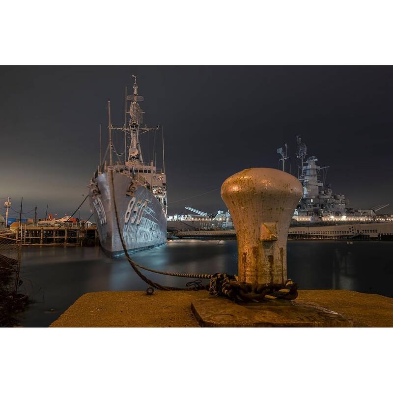 Battleship Cove Fall River MA Photography by Wayne Collamore Art Poster - Print On Demand - 24 x 36 Inch