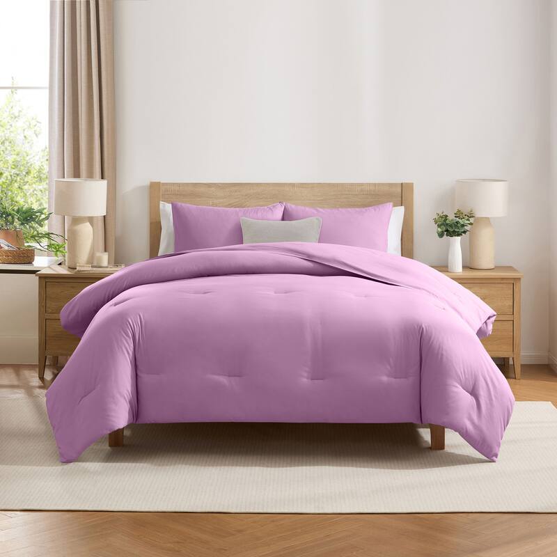 Empyrean Modern Reversible Comforter - Smokey Lavender - King