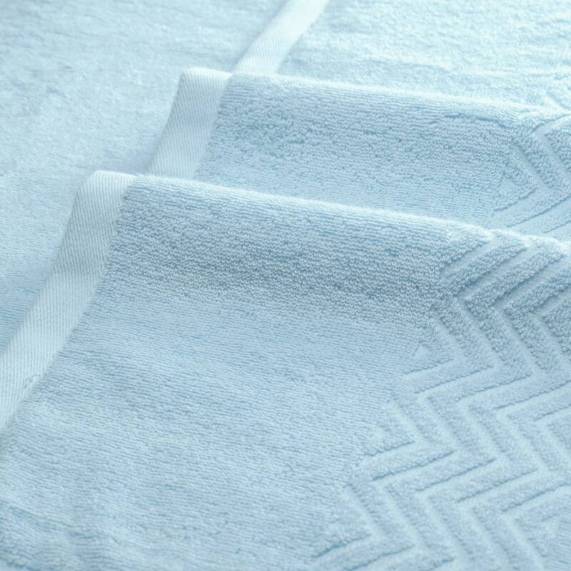 2 Pack Textured Comfort Bath Towels, Absorbent and Quick Dry, Large Plush Towels for Bathroom 28" x 56" - Blue
