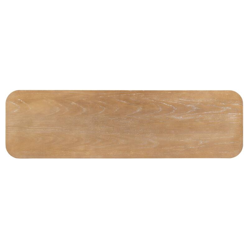 Rustic 52" Console Table with Drawers and Curved Legs for Entryway or Living Room Decor