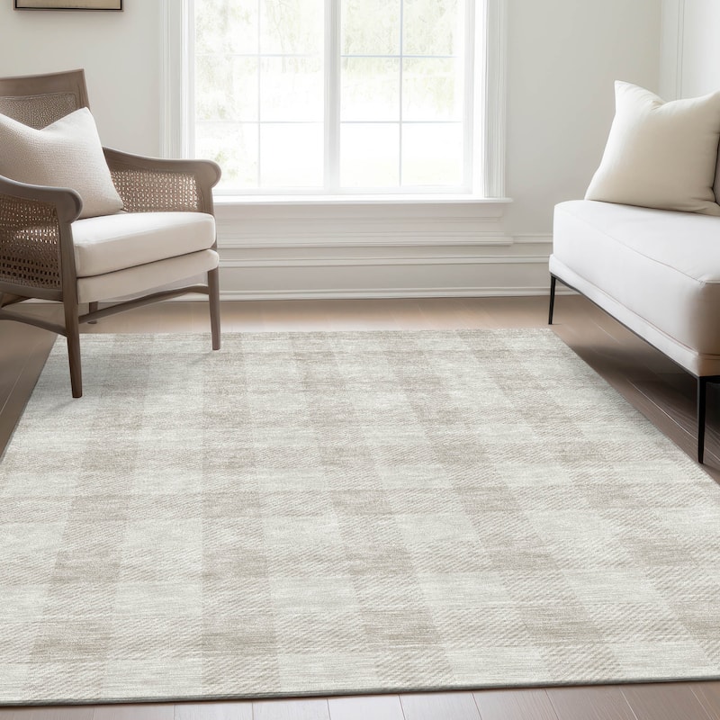 Premium Washable Super Soft Plaid Mayfield Rug
