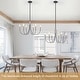 preview thumbnail 65 of 69, 6-Light Modern Candlestick Hanging Linear Chandelier Lighting Island Chandelier for Kitchen Island