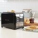 preview thumbnail 2 of 6, Kenmore 2-Slice Toaster, Black Stainless Steel, Extra Wide Slots, Bagel, Defrost, 9 Shade Settings - 9' x 12'