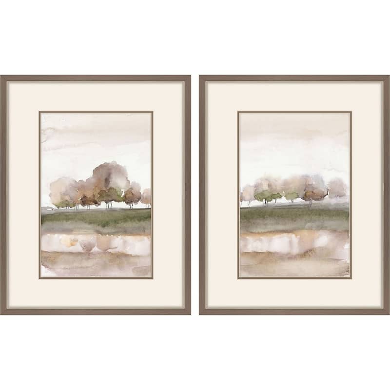 Soft Welcome Spring S/2 Framed Art Under Glass - 25 X 19 X 1