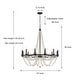 preview thumbnail 17 of 25, Acroma 12-light Farmhouse Empire Beaded Chandelier